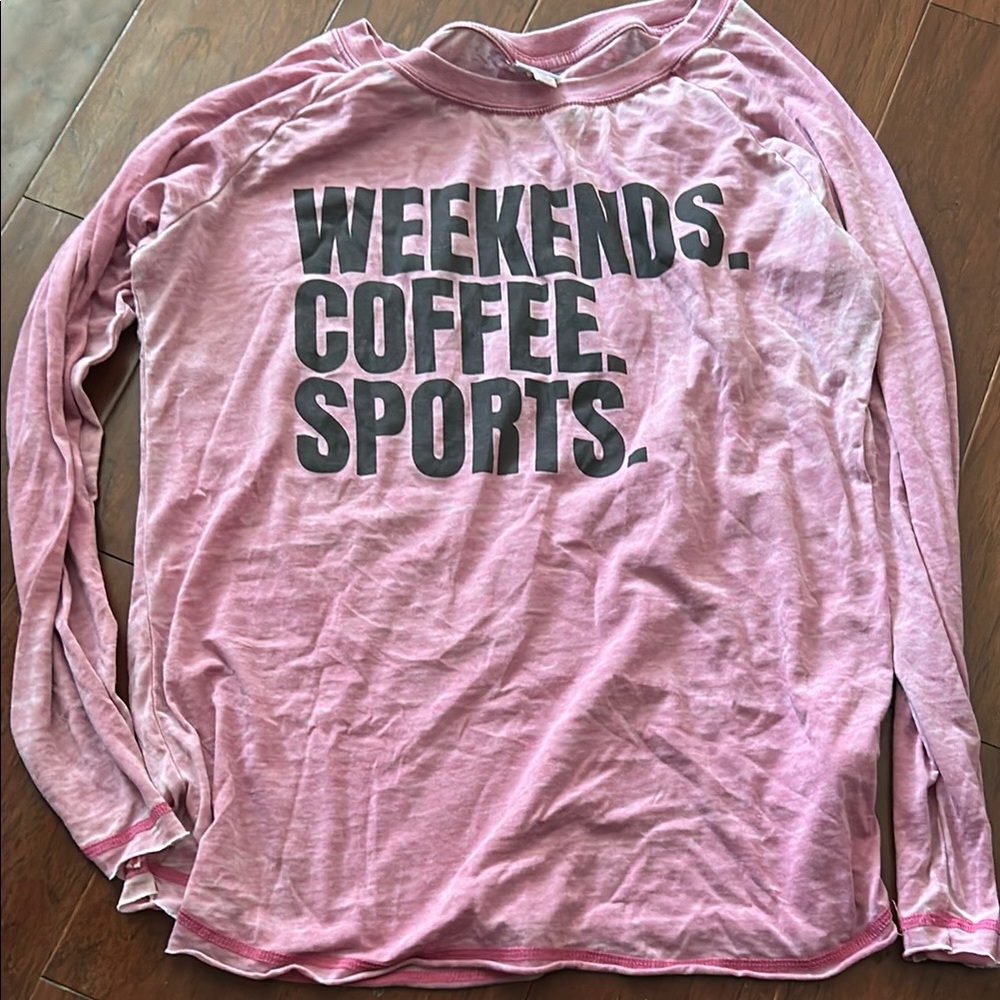 Pink Graphic Long Sleeve Shirt